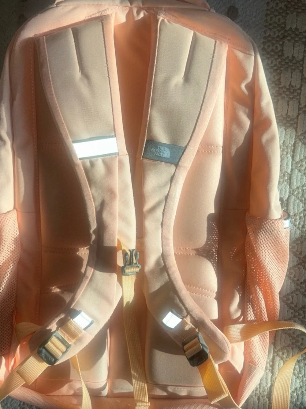 The North Face Light Peach Everyday Backpack with Front Bungee